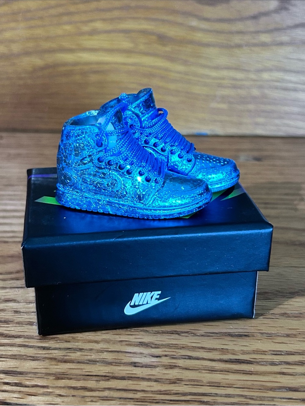 Nike Metallic Blue Mini Sneaker Figurine